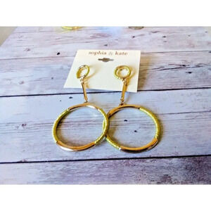 Radiant Gold Tone Drop Earrings by Sophia and Kate